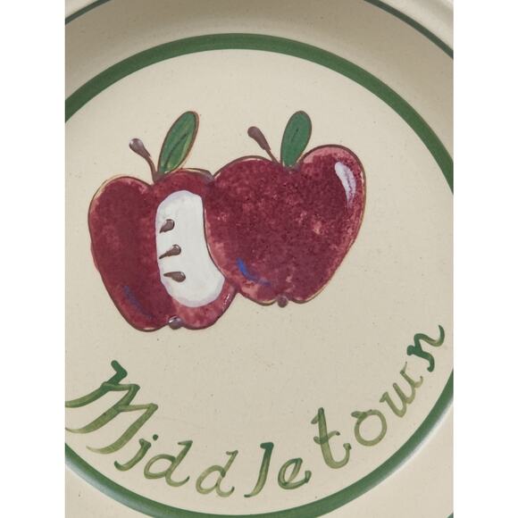 Apples & Middletown Decorative Ceramic Deep Dish 10.5" Collectors Pie Plate - Picture 2 of 7